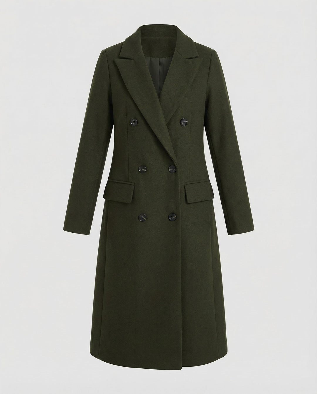 Women's Chic Hooded Double-Breasted Long Trench Coat