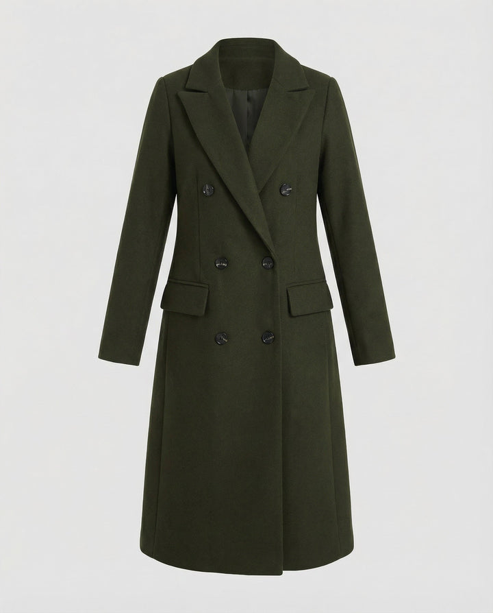 Women's Chic Hooded Double-Breasted Long Trench Coat