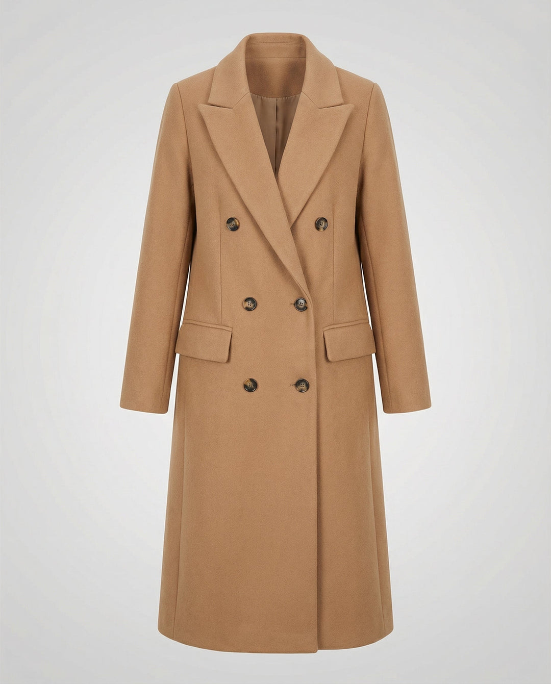 Women's Chic Hooded Double-Breasted Long Trench Coat