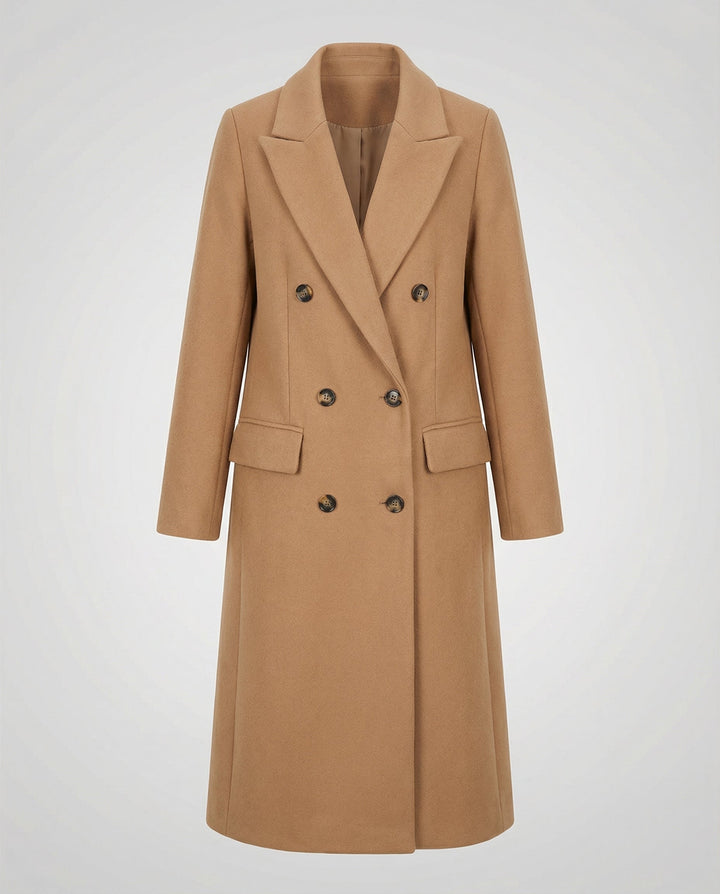 Women's Chic Hooded Double-Breasted Long Trench Coat