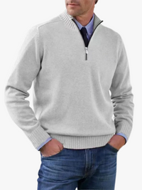 Men's Modern Half Zip Mock Neck Knit Sweater