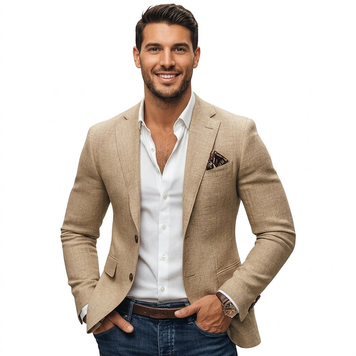 Men's Classic Winter Jacket for Professional Wear in Aprikose