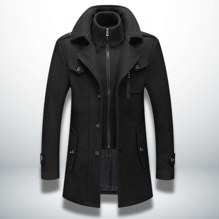 Men's Elegant Coat Jacket for Office and Casual in Black