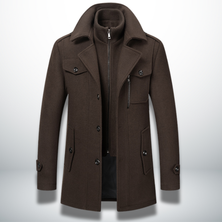 Men's Elegant Coat Jacket for Office and Casual in Braun 2