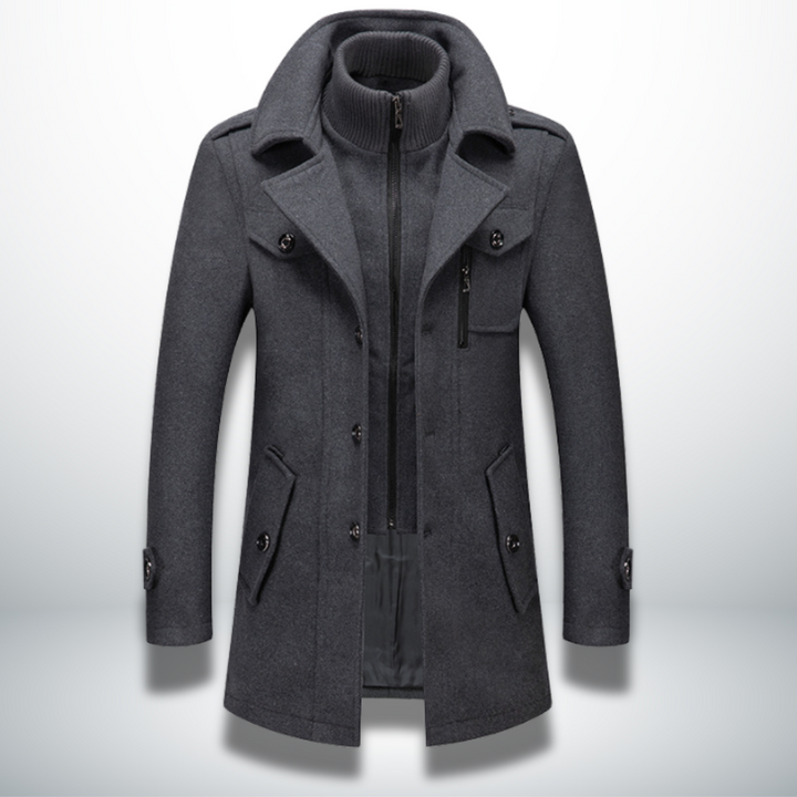 Men's Elegant Coat Jacket for Office and Casual in Grey