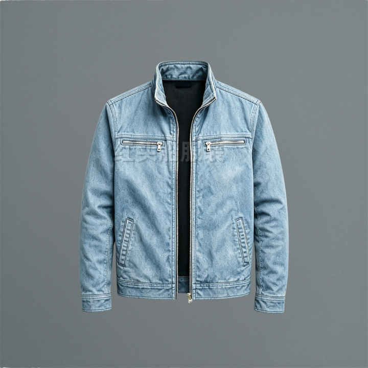 Men's Fall Jacket in Soft Cotton in Blue