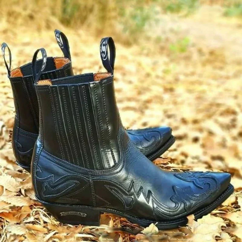 Men's Leather Cowboy Boots for Fall (3)
