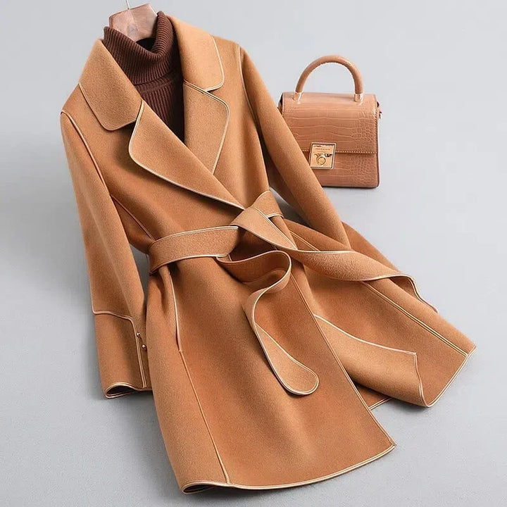 Women's Contemporary Long Belted Trench Coat
