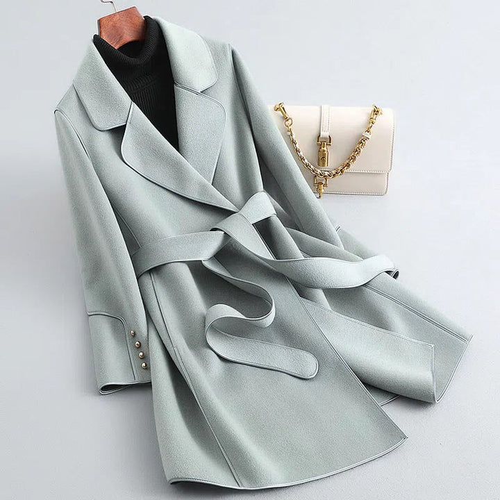 Women's Contemporary Long Belted Trench Coat