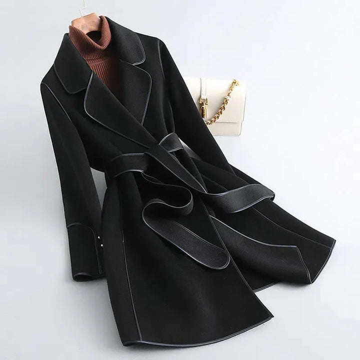 Women's Contemporary Long Belted Trench Coat