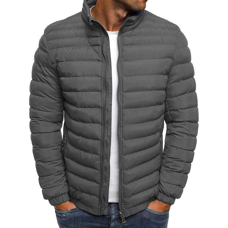 Men's Stylish Quilted Zip Up Puffer Jacket