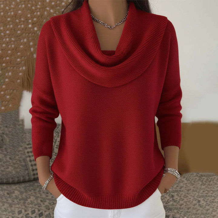Women's Elegant Oversized Ribbed Knit Sweater