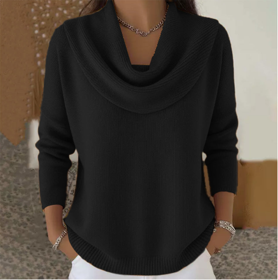 Women's Elegant Oversized Ribbed Knit Sweater
