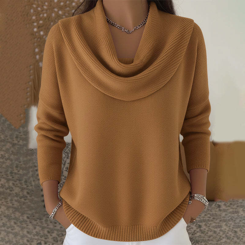 Women's Elegant Oversized Ribbed Knit Sweater