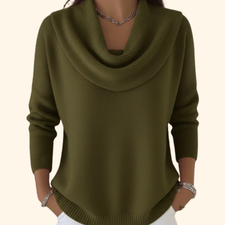 Women's Elegant Oversized Ribbed Knit Sweater