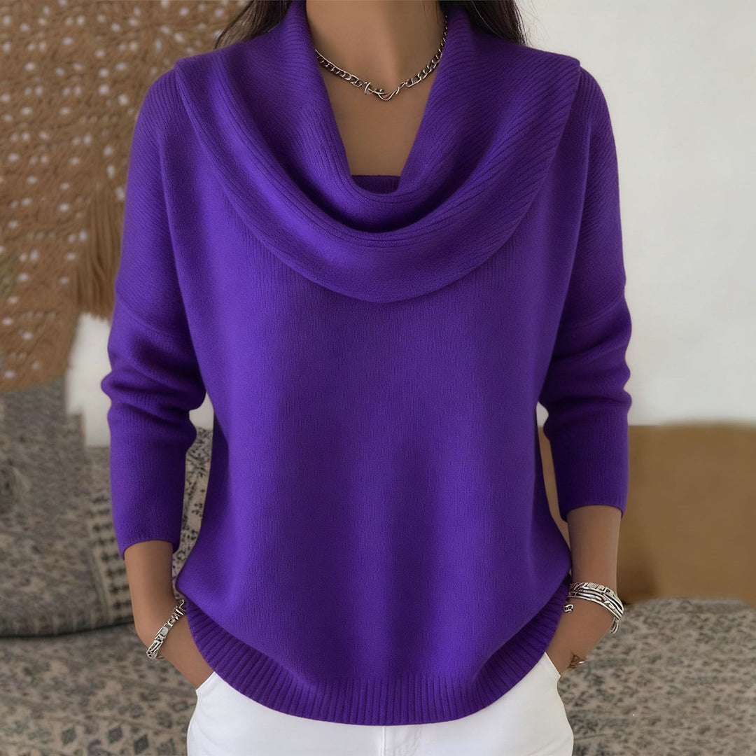 Women's Elegant Oversized Ribbed Knit Sweater
