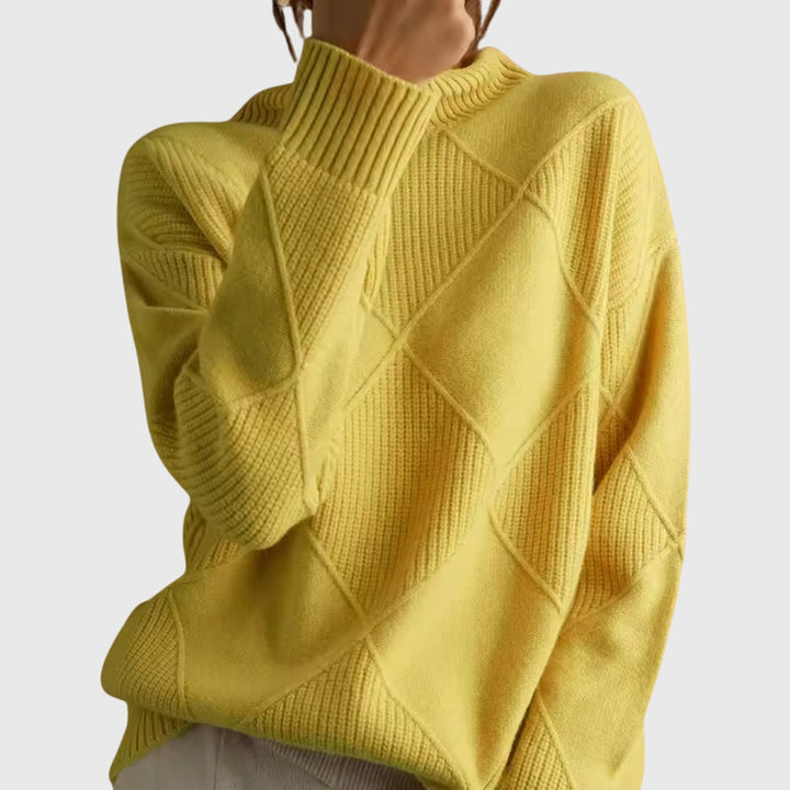 Women's Chic Oversized Ribbed Knit Turtleneck Sweater