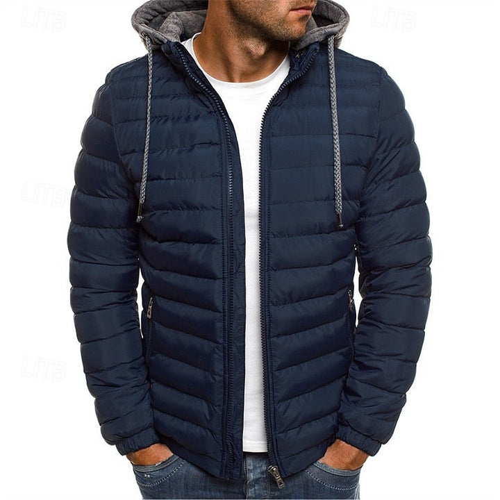 Men's Contemporary Hooded Quilted Puffer Jacket