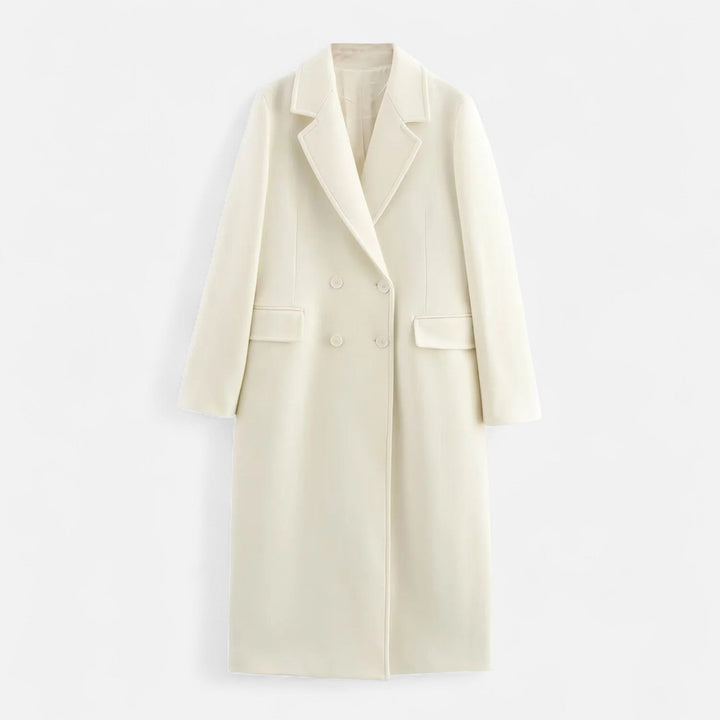 Women's Flattering Double Breasted Long Trench Coat