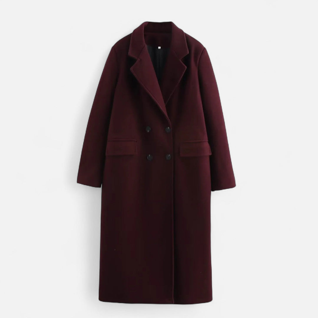Women's Flattering Double Breasted Long Trench Coat