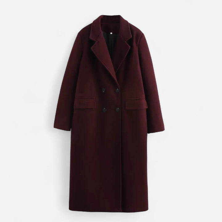Women's Flattering Double Breasted Long Trench Coat