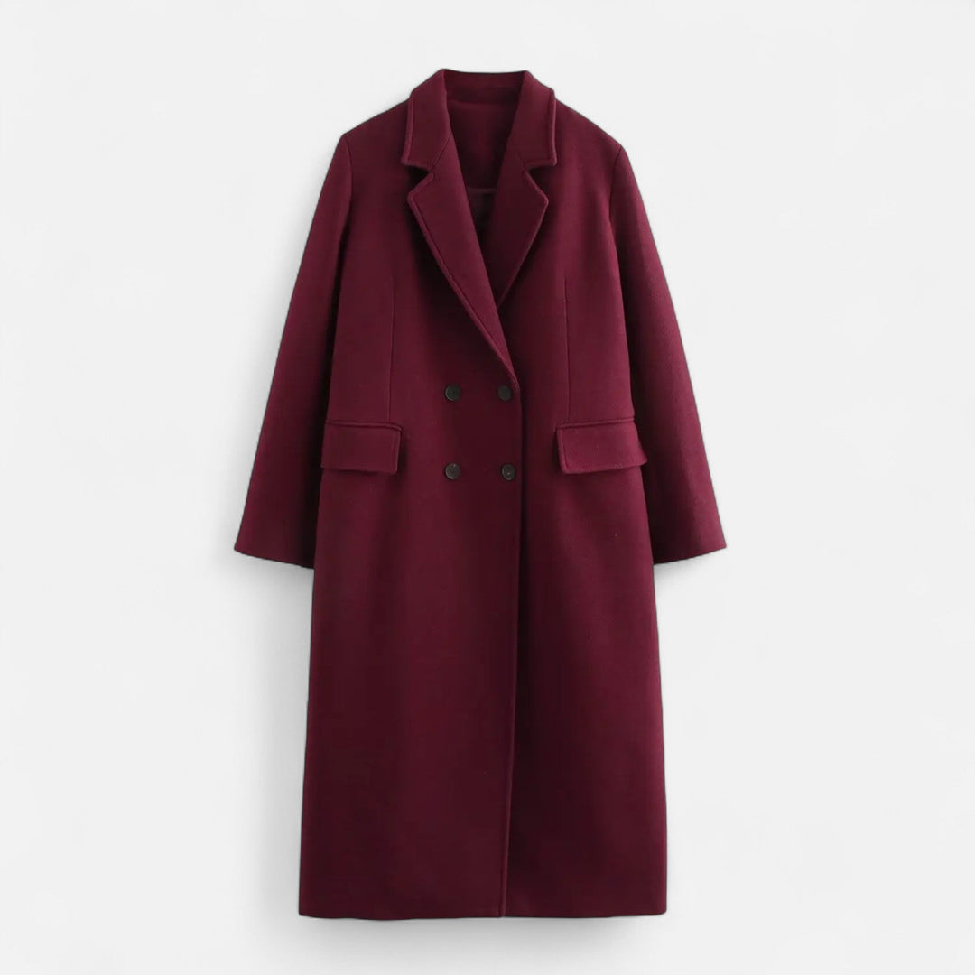 Women's Flattering Double Breasted Long Trench Coat