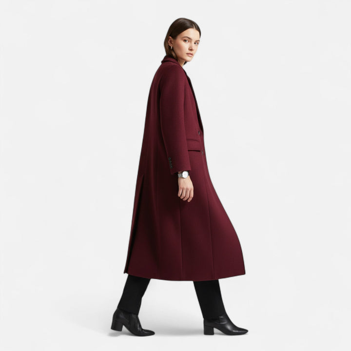 Women's Flattering Double Breasted Long Trench Coat