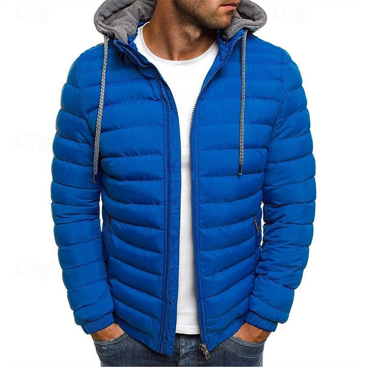 Men's Contemporary Hooded Quilted Puffer Jacket