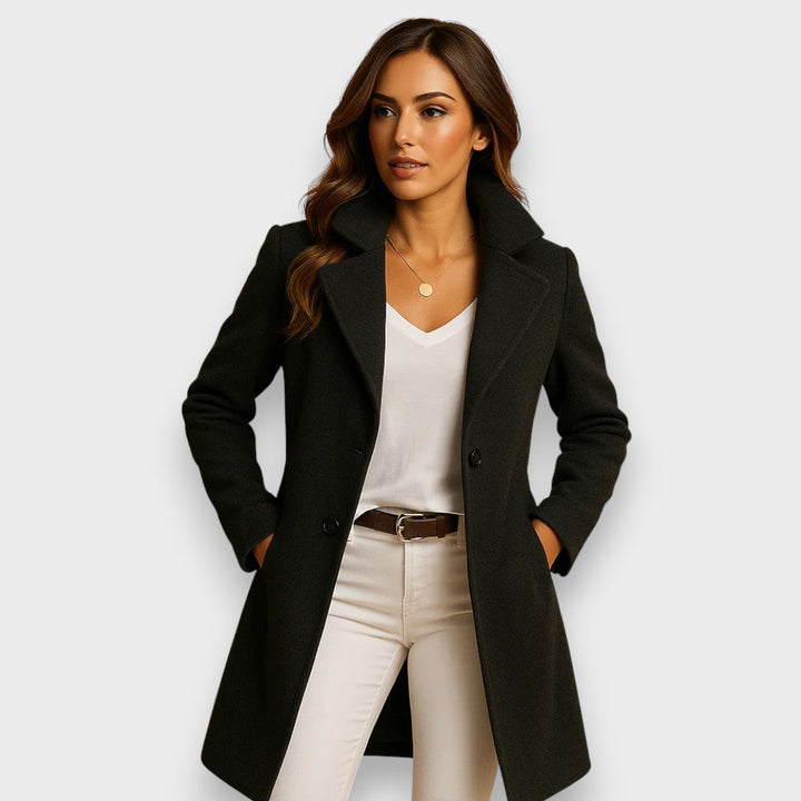 Women's Polished Long Wool Coat