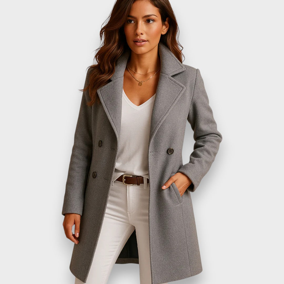 Women's Polished Long Wool Coat