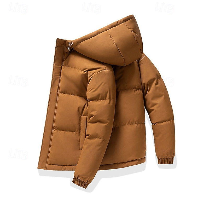 Men's Warm Insulated Hooded Puffer Jacket