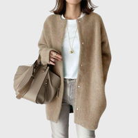 Women's Relaxed Longline Open Front Knit Cardigan
