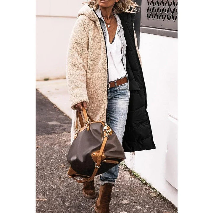 Women's Elegant Hooded Quilted Down Puffer Jacket