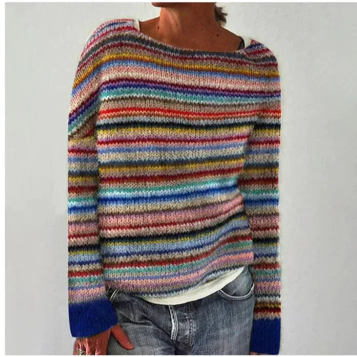 Women's Effortless Striped Knit Sweater