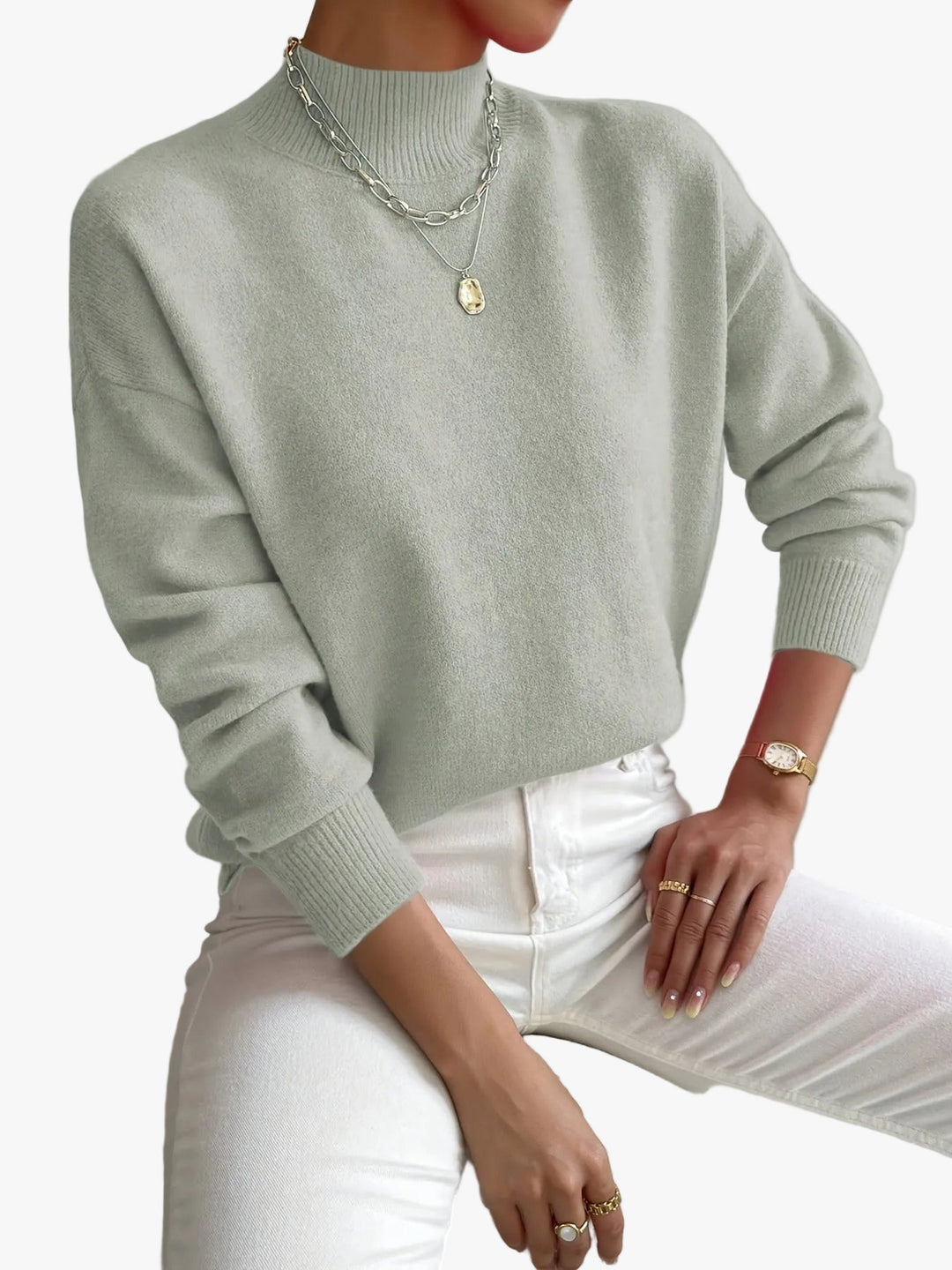 Women's Stylish Turtleneck Knit Sweater
