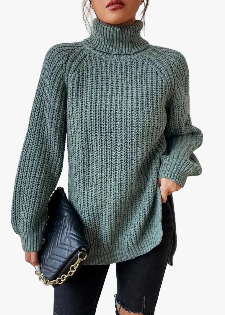 Women's Beautiful Chunky Knit Turtleneck Sweater