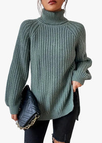 Women's Beautiful Chunky Knit Turtleneck Sweater