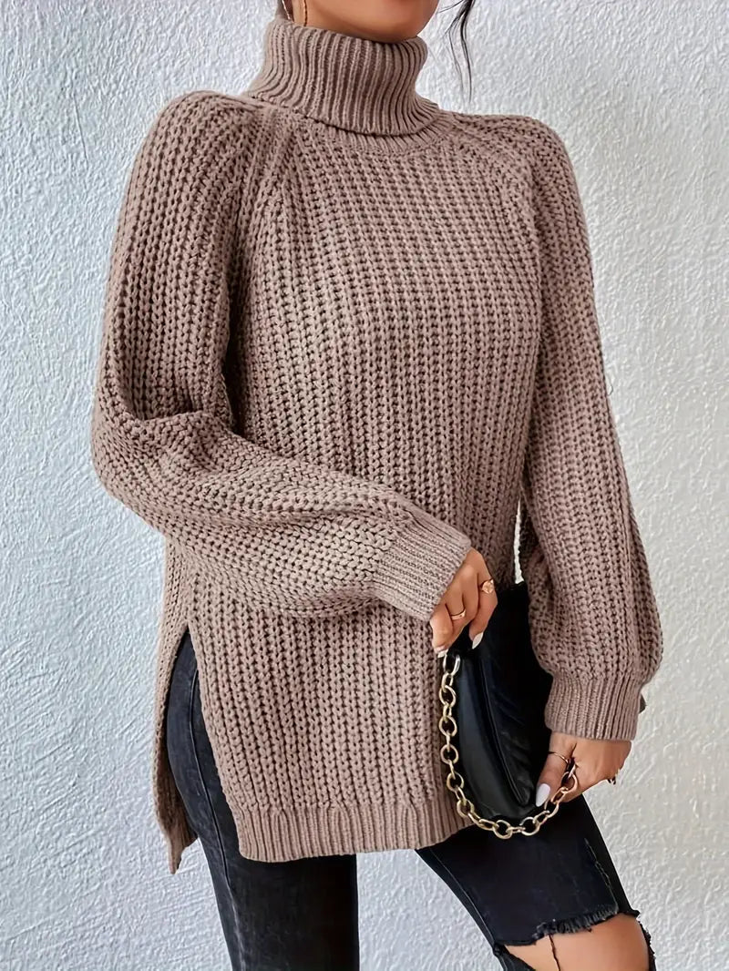Women's Beautiful Chunky Knit Turtleneck Sweater