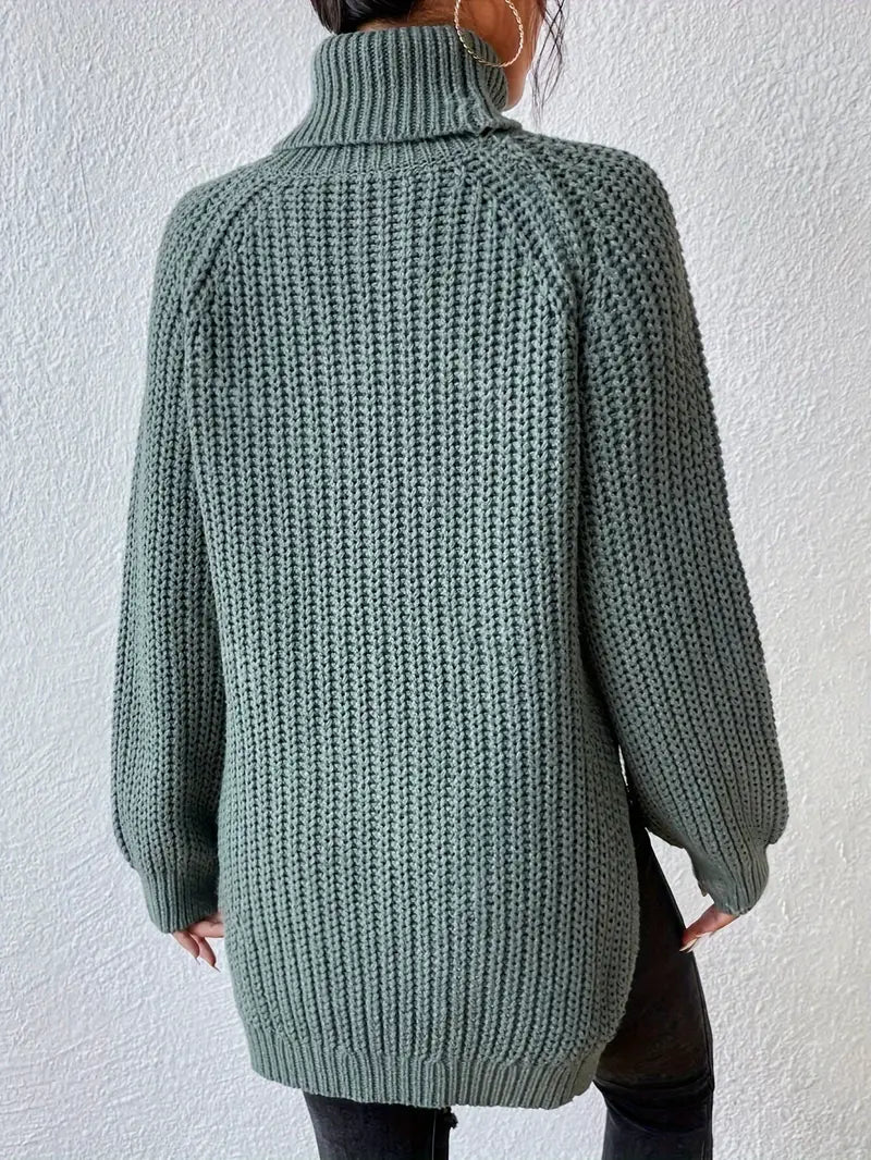 Women's Beautiful Chunky Knit Turtleneck Sweater