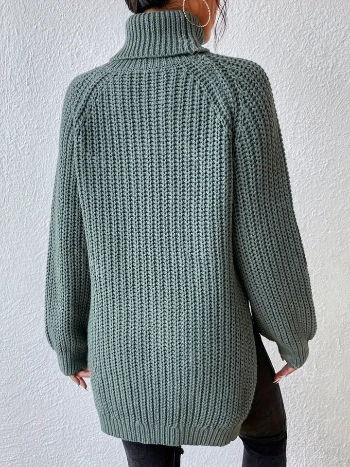 Women's Beautiful Chunky Knit Turtleneck Sweater