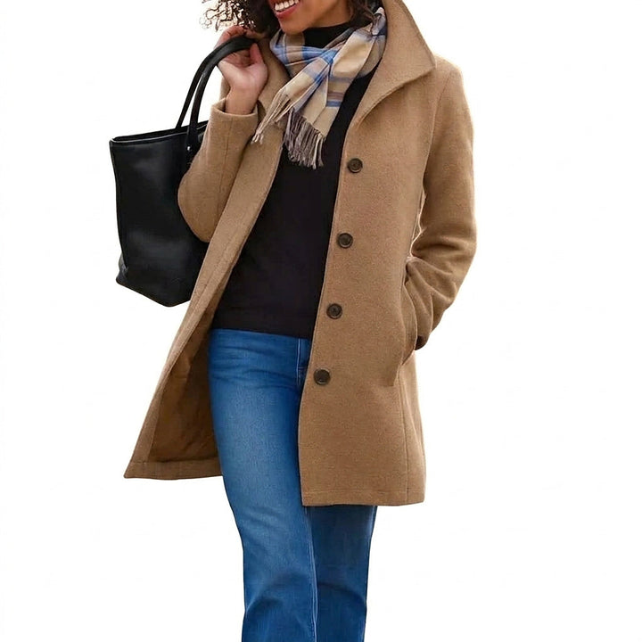 Women's Classic Winter Jacket for Cold Days in Brown