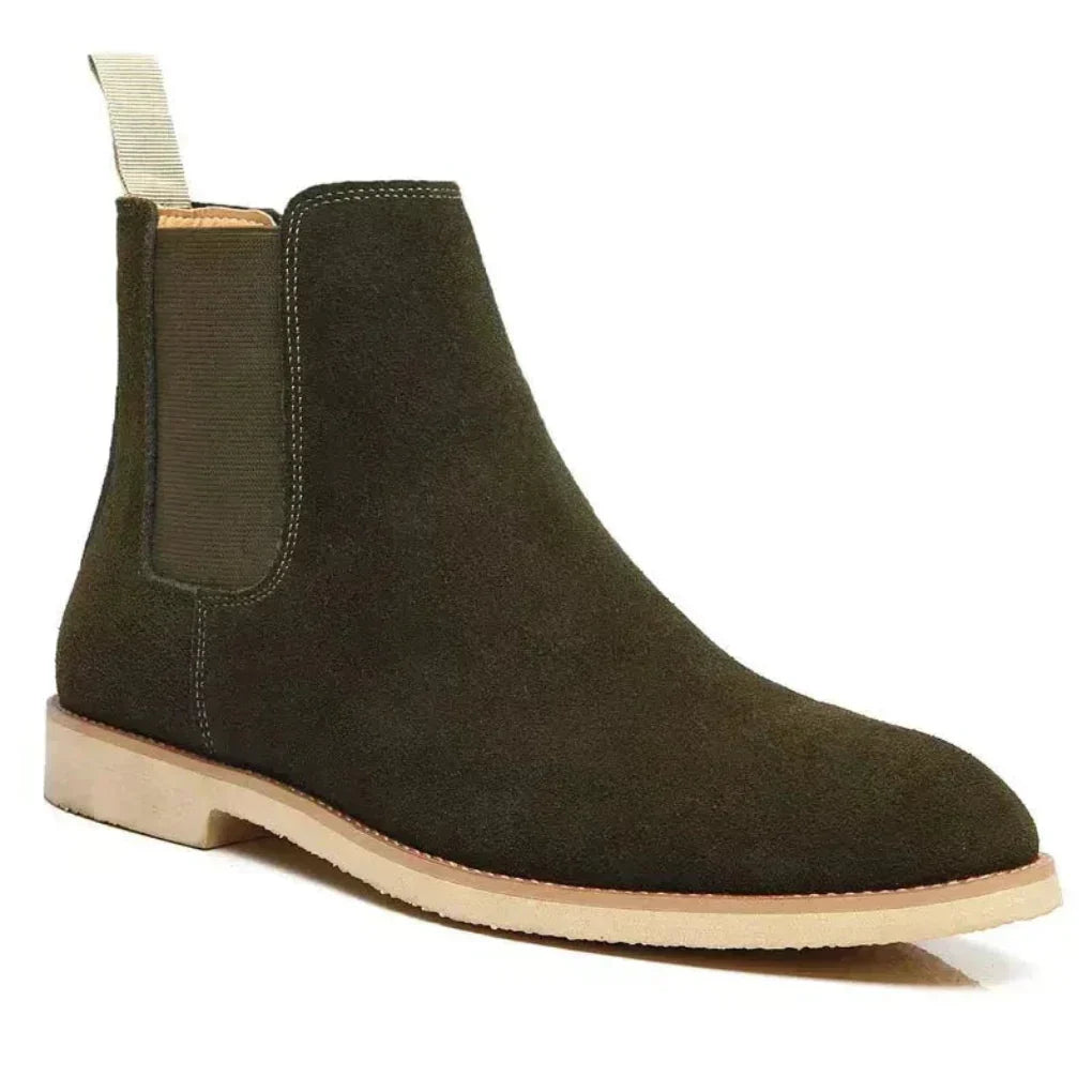 Women's Fall Boots Chelsea Ankle Slip-On in Dark Green