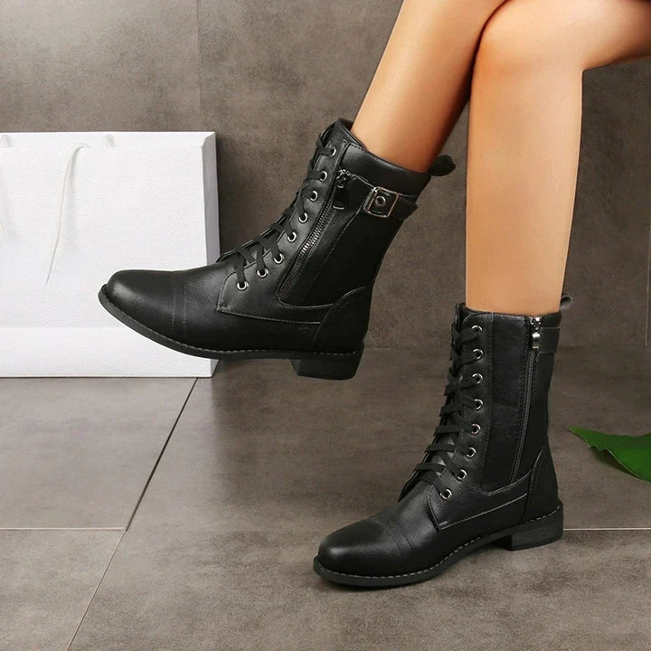 Women's Fall Boots Lace-Up Leather (4)
