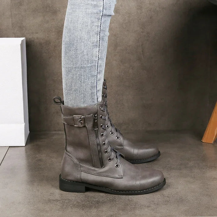Women's Fall Boots Lace-Up Leather (6)