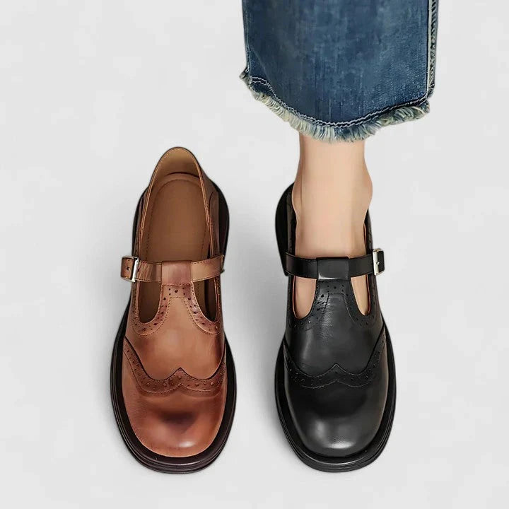 Women's Fall Boots T-Strap Leather (6)