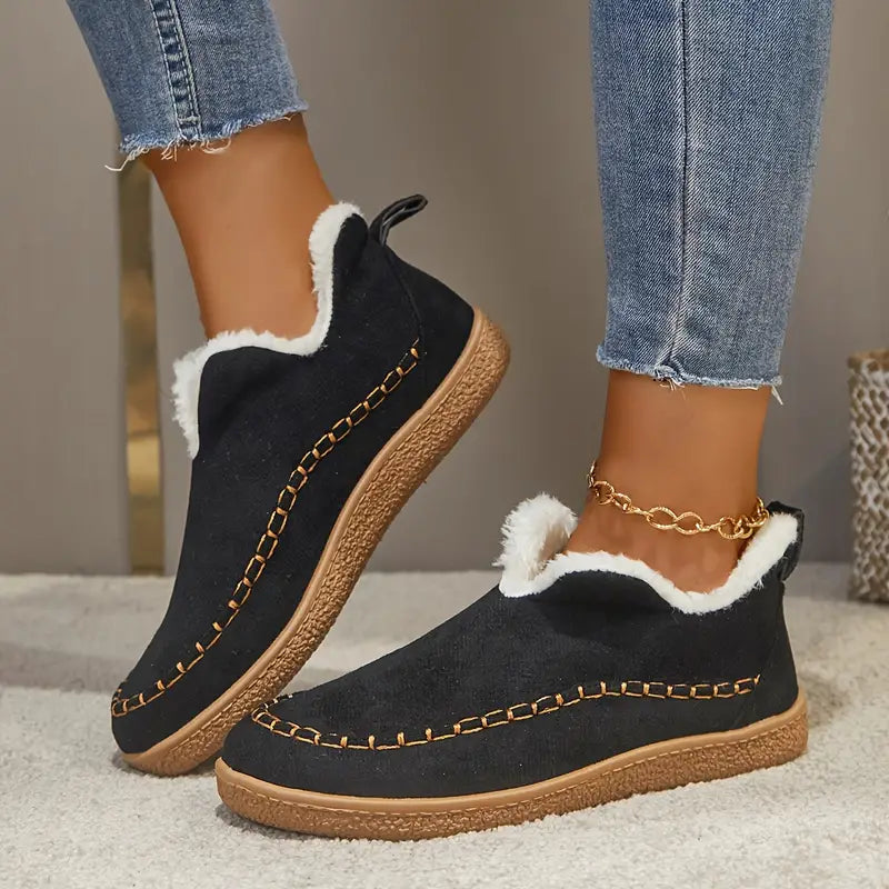 Women's Fall Boots with Faux Fur Lining