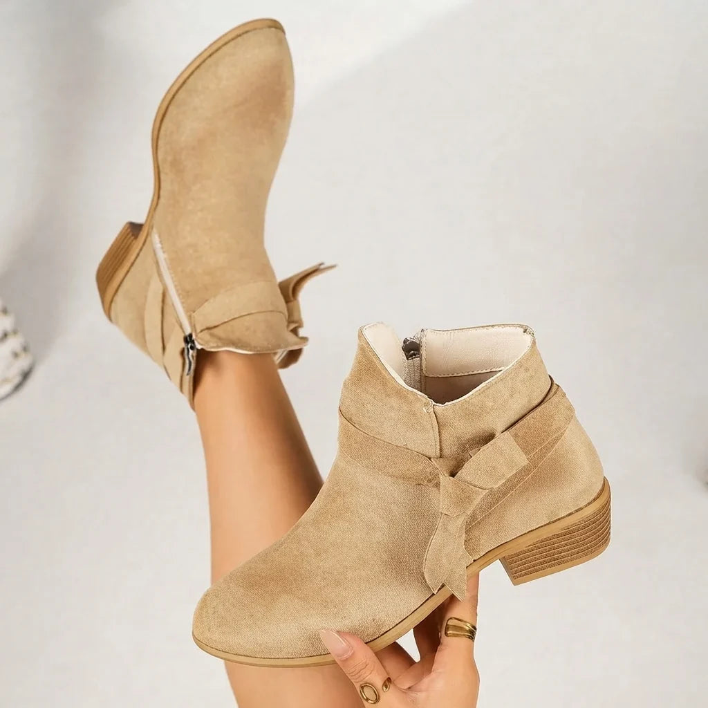 Women's Fall Boots with Pointed-Toe Block Heel (5)