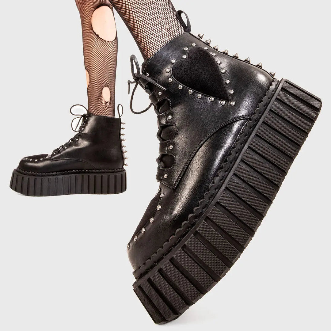 Women's Fall Chunky Ankle Creeper Boots (4)