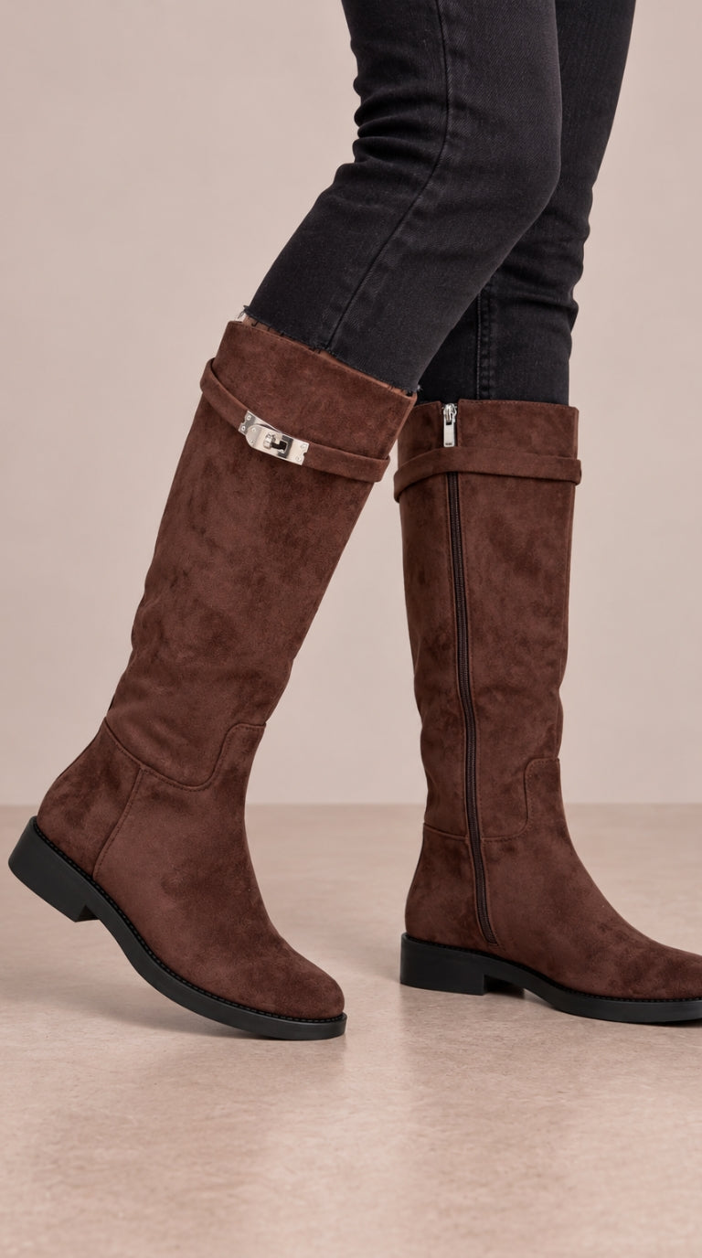 Women's Fall Faux Suede Knee-High Boots (2)