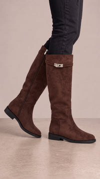 Nora | Women's Fall Faux Suede Knee-High Boots